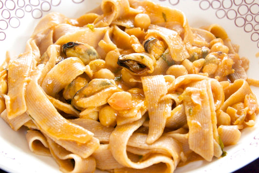 Lagane with Chickpeas and Mussels